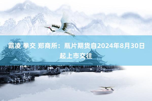 霸凌 拳交 郑商所：瓶片期货自2024年8月30日起上市交往