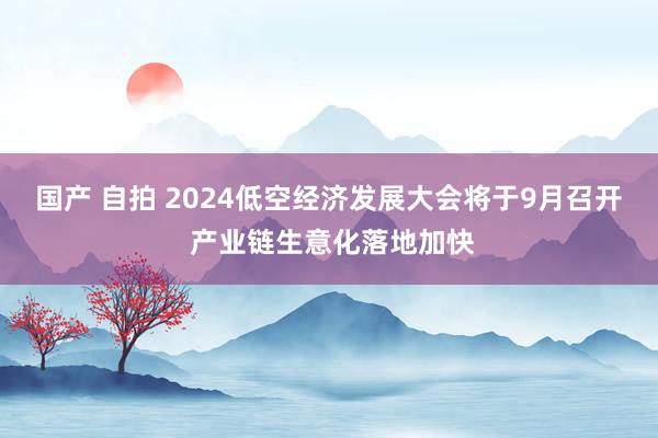 国产 自拍 2024低空经济发展大会将于9月召开 产业链生意化落地加快