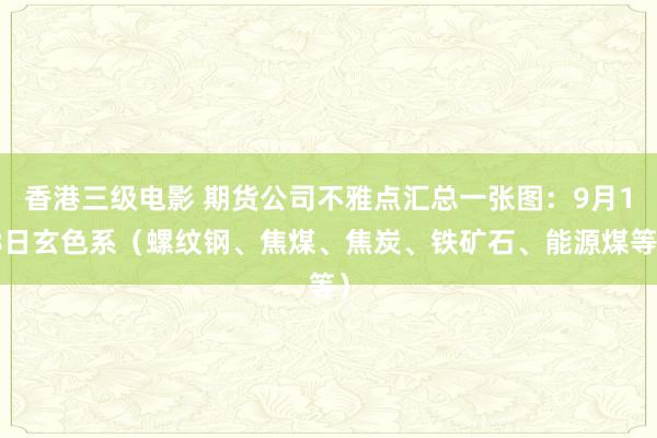 香港三级电影 期货公司不雅点汇总一张图：9月18日玄色系（螺纹钢、焦煤、焦炭、铁矿石、能源煤等）