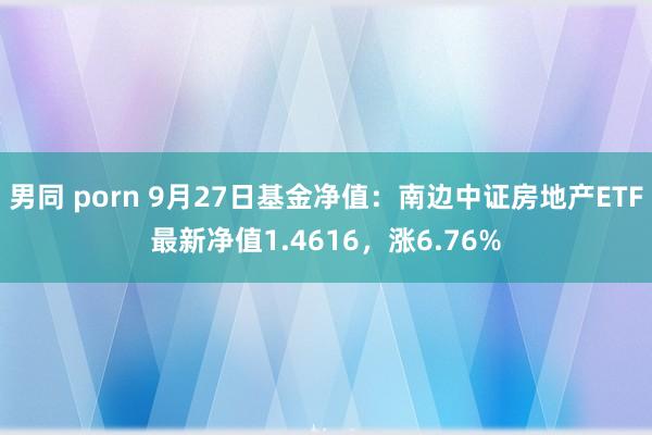 男同 porn 9月27日基金净值：南边中证房地产ETF最新净值1.4616，涨6.76%