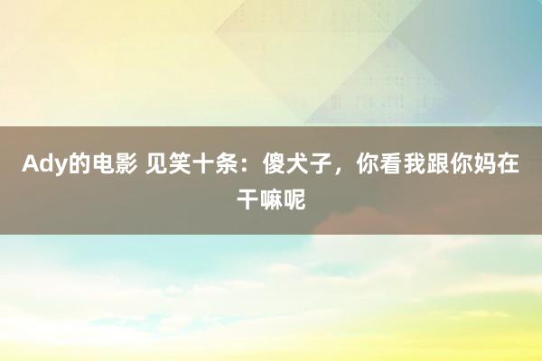 Ady的电影 见笑十条：傻犬子，你看我跟你妈在干嘛呢