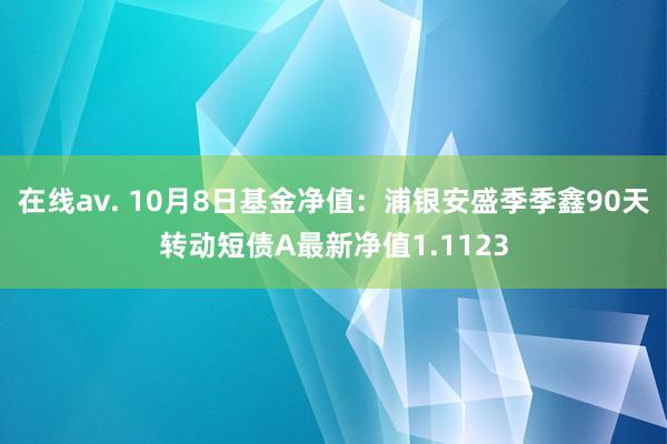 在线av. 10月8日基金净值：浦银安盛季季鑫90天转动短债A最新净值1.1123