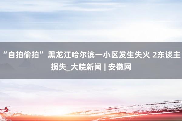 “自拍偷拍” 黑龙江哈尔滨一小区发生失火 2东谈主损失_大皖新闻 | 安徽网