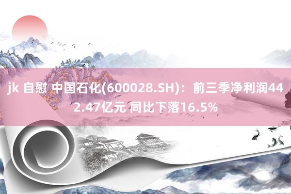 jk 自慰 中国石化(600028.SH)：前三季净利润442.47亿元 同比下落16.5%