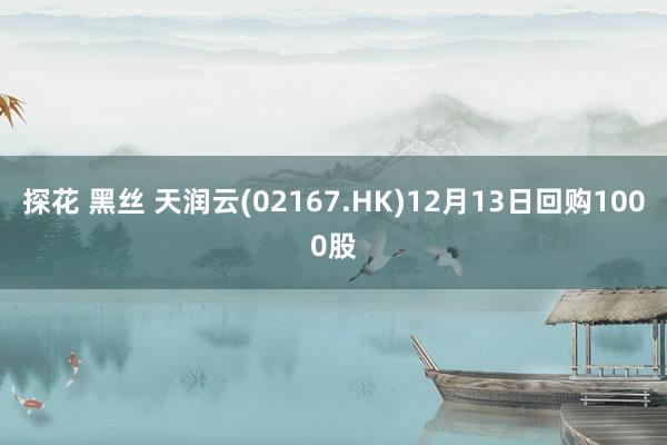 探花 黑丝 天润云(02167.HK)12月13日回购1000股