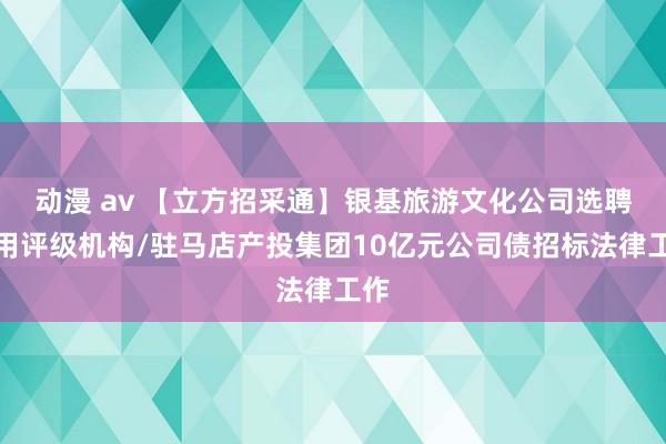 动漫 av 【立方招采通】银基旅游文化公司选聘信用评级机构/驻马店产投集团10亿元公司债招标法律工作