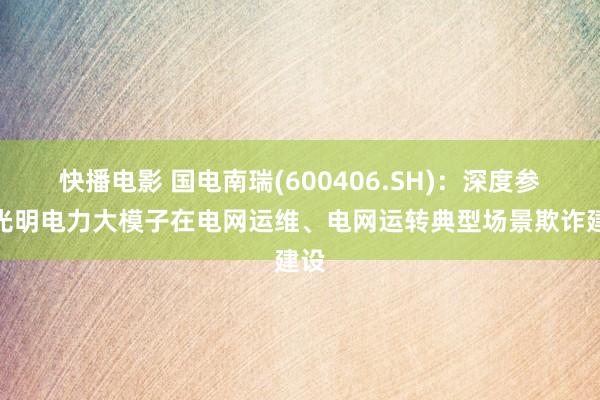 快播电影 国电南瑞(600406.SH)：深度参与光明电力大模子在电网运维、电网运转典型场景欺诈建设