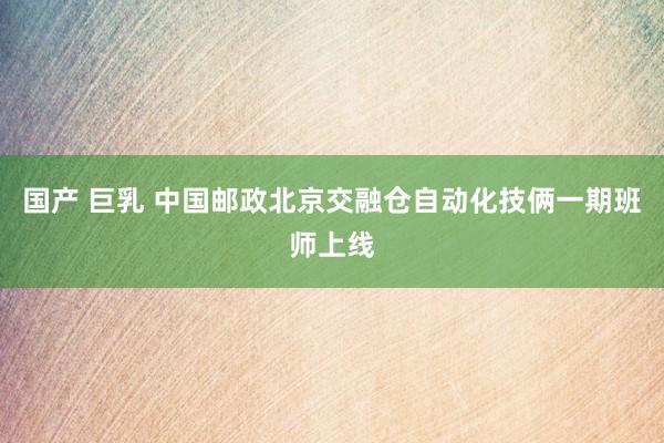 国产 巨乳 中国邮政北京交融仓自动化技俩一期班师上线