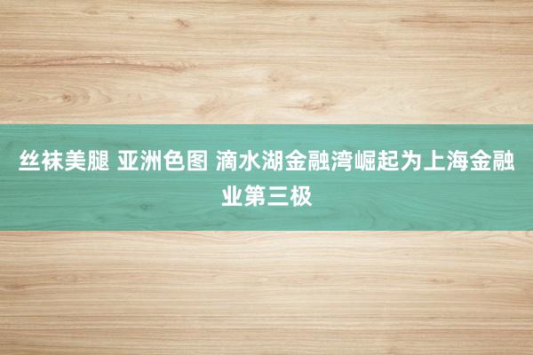 丝袜美腿 亚洲色图 滴水湖金融湾崛起为上海金融业第三极