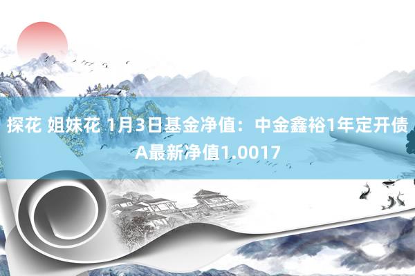 探花 姐妹花 1月3日基金净值：中金鑫裕1年定开债A最新净值1.0017