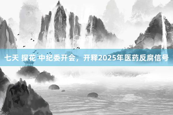 七天 探花 中纪委开会，开释2025年医药反腐信号