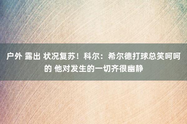 户外 露出 状况复苏！科尔：希尔德打球总笑呵呵的 他对发生的一切齐很幽静